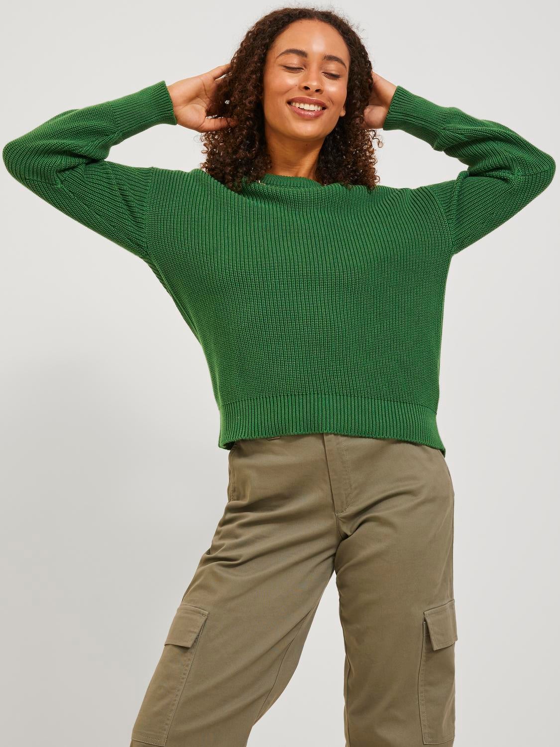 Bottle green clearance crew neck jumper