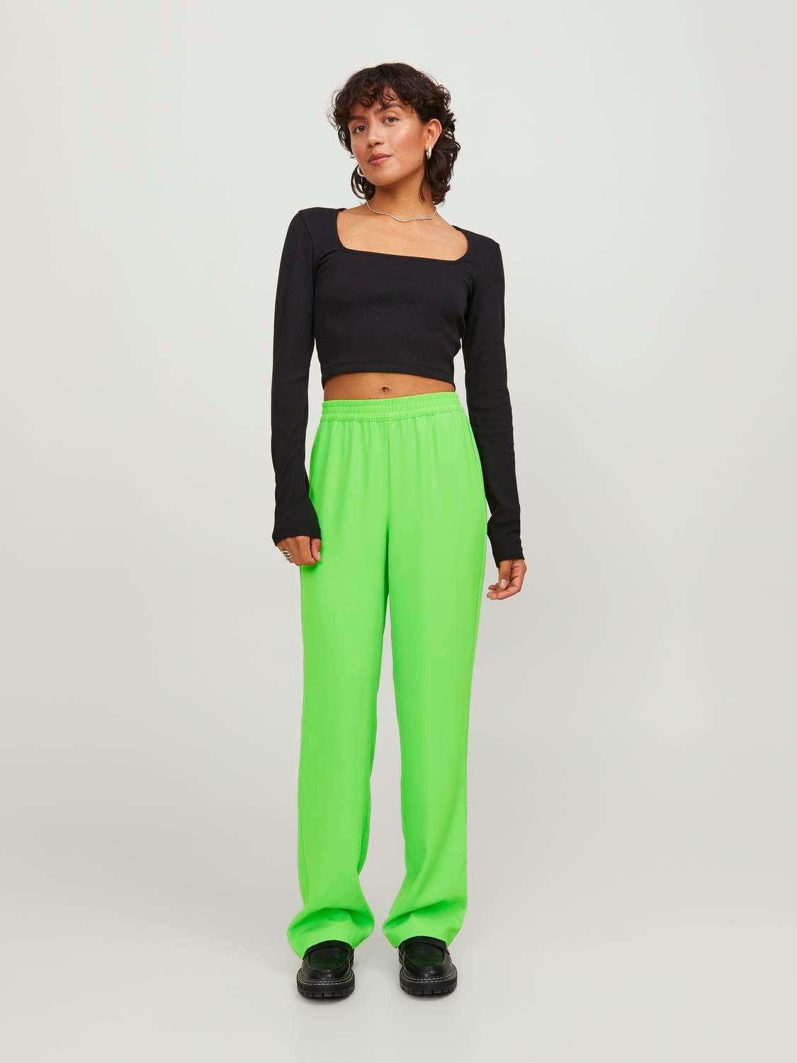 Neon yellow worker trousers for children at karnevalswierts.com