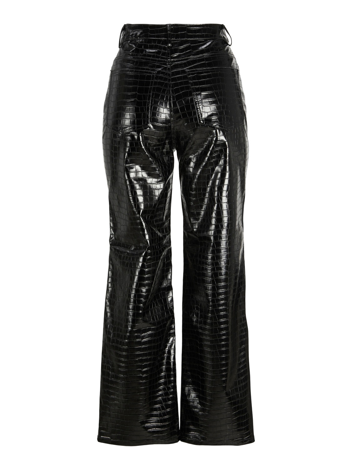 JJXX Παντελόνι Slim Straight Fit Παντελόνι από συνθετικό δέρμα -Black - 12201557