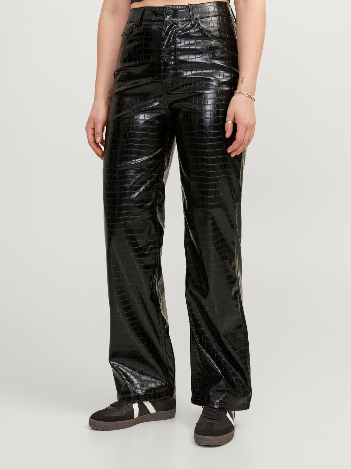 JXKENYA Faux leather trousers | Black | JJXX®