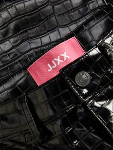JJXX Παντελόνι Slim Straight Fit Παντελόνι από συνθετικό δέρμα -Black - 12201557
