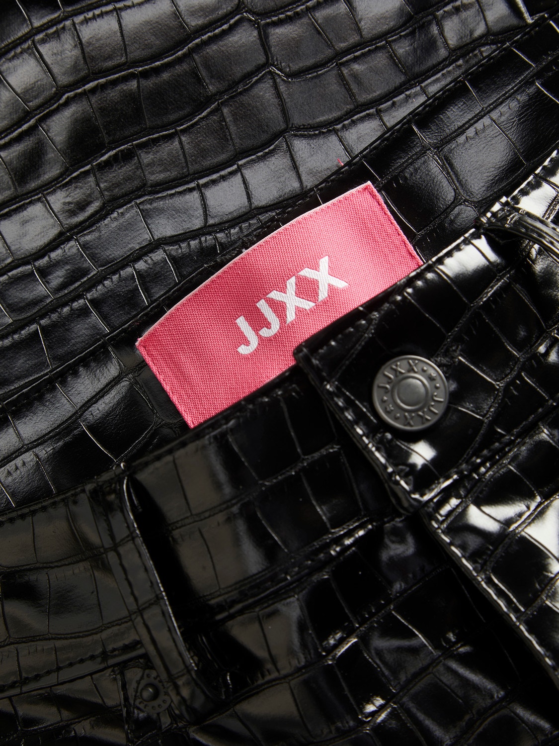JJXX JXKENYA Byxor i läderimitation -Black - 12201557