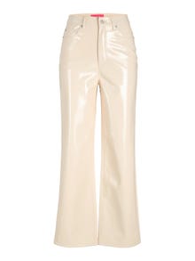JJXX Παντελόνι Slim Straight Fit Παντελόνι από συνθετικό δέρμα -Seedpearl - 12201557
