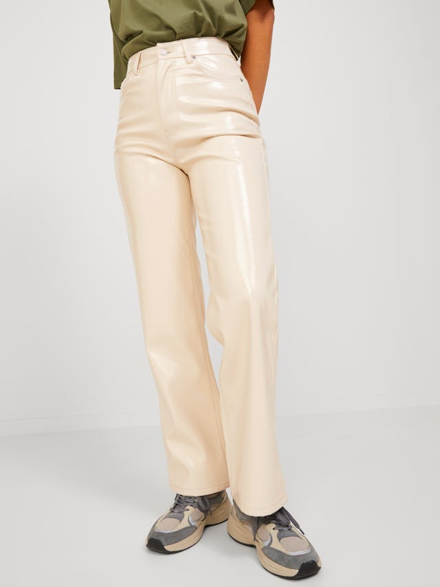 JJXX Παντελόνι Slim Straight Fit Παντελόνι από συνθετικό δέρμα - 12201557