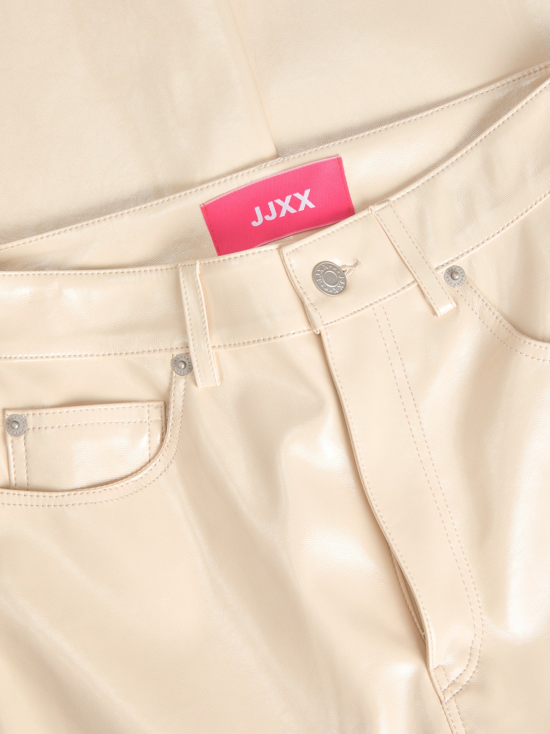 JJXX JXKENYA Dirbtinės odos kelnės -Seedpearl - 12201557