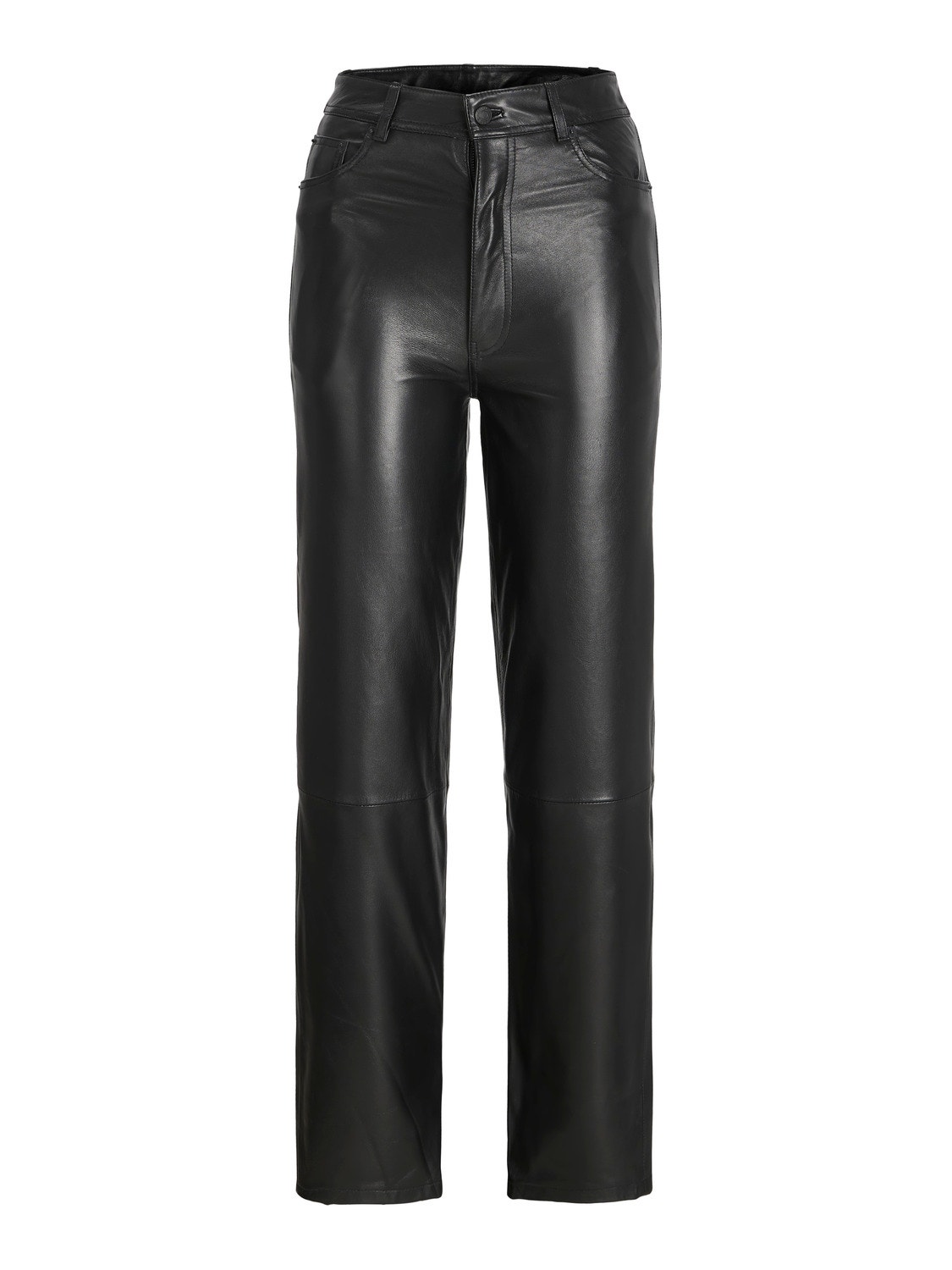 JJXX Παντελόνι Straight Fit Δερμάτινο -Black - 12204722