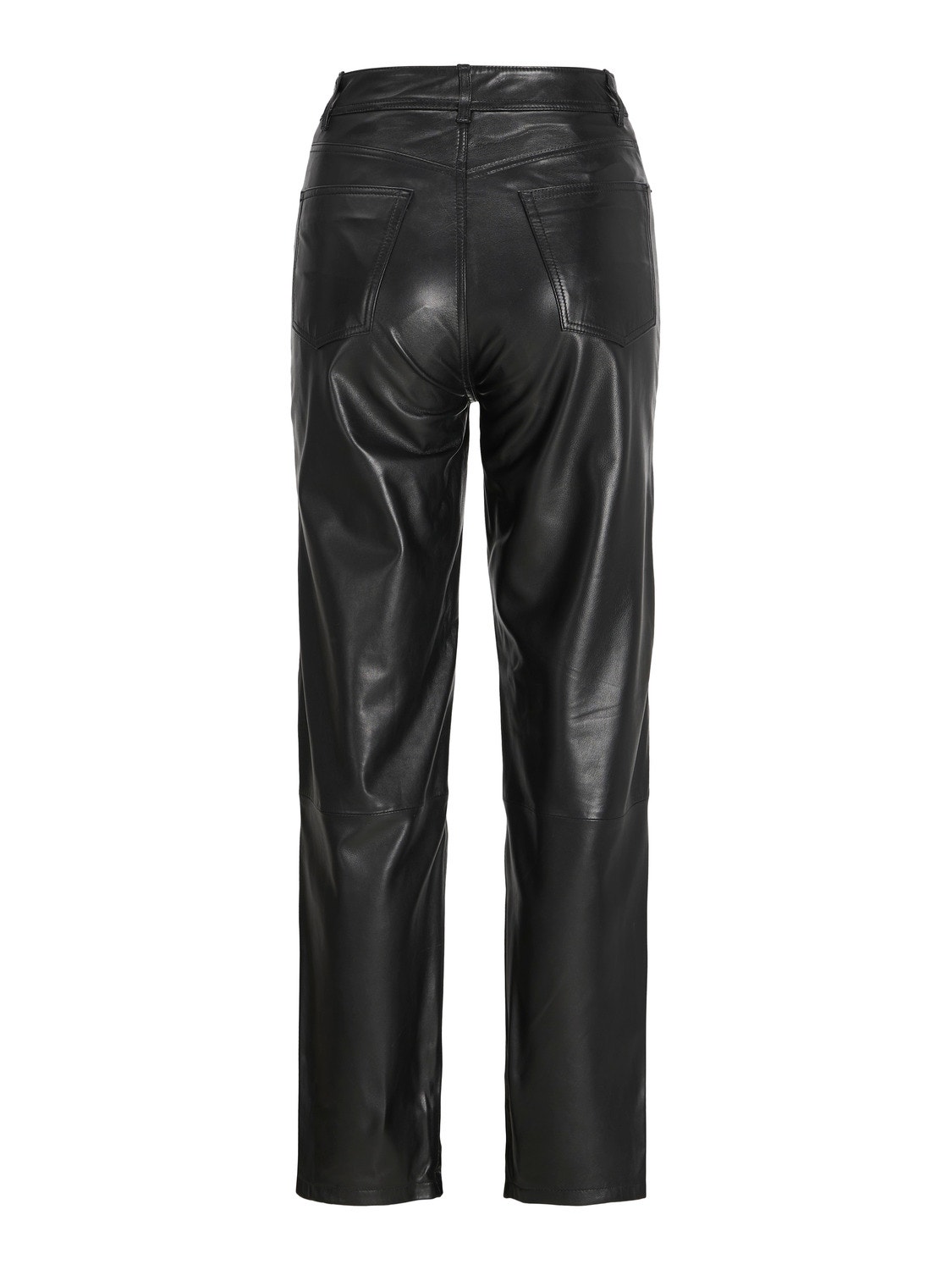 JJXX Παντελόνι Straight Fit Δερμάτινο -Black - 12204722