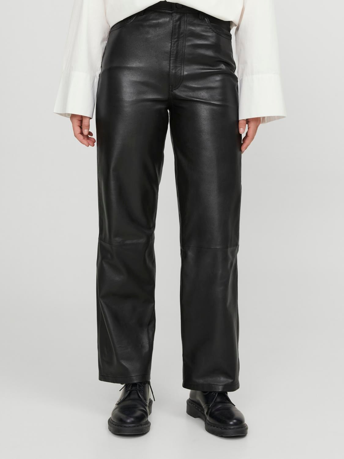 Faux Leather Baggy Dad Jeans - Black | Levi's® GB