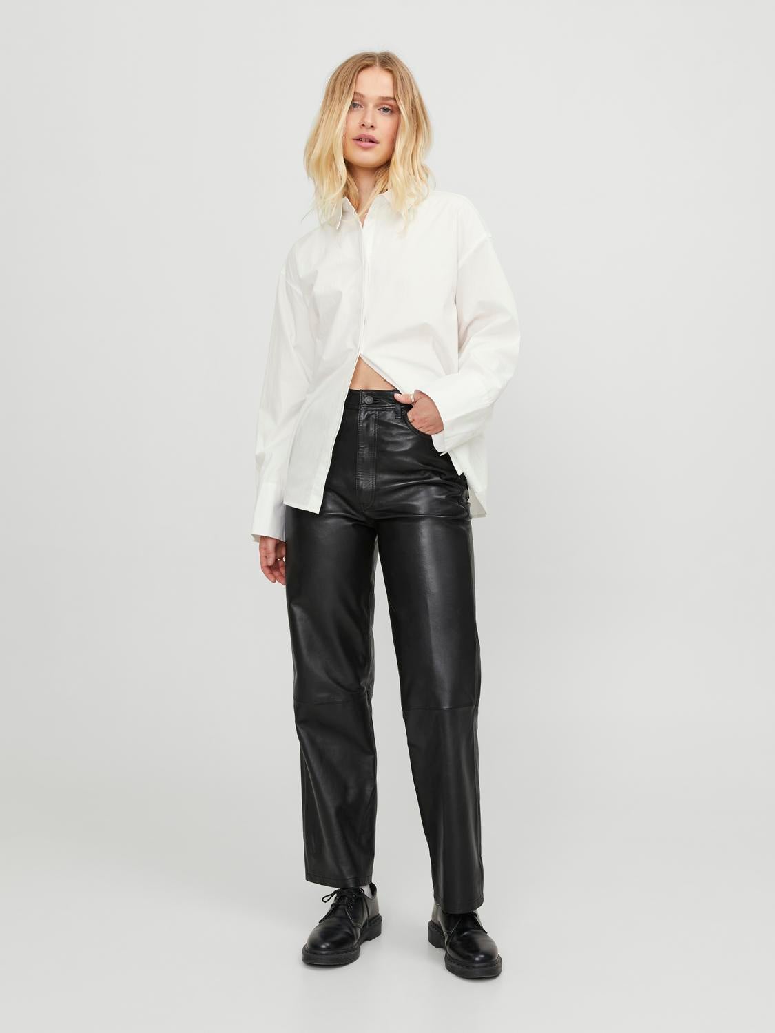 Zara leather trousers