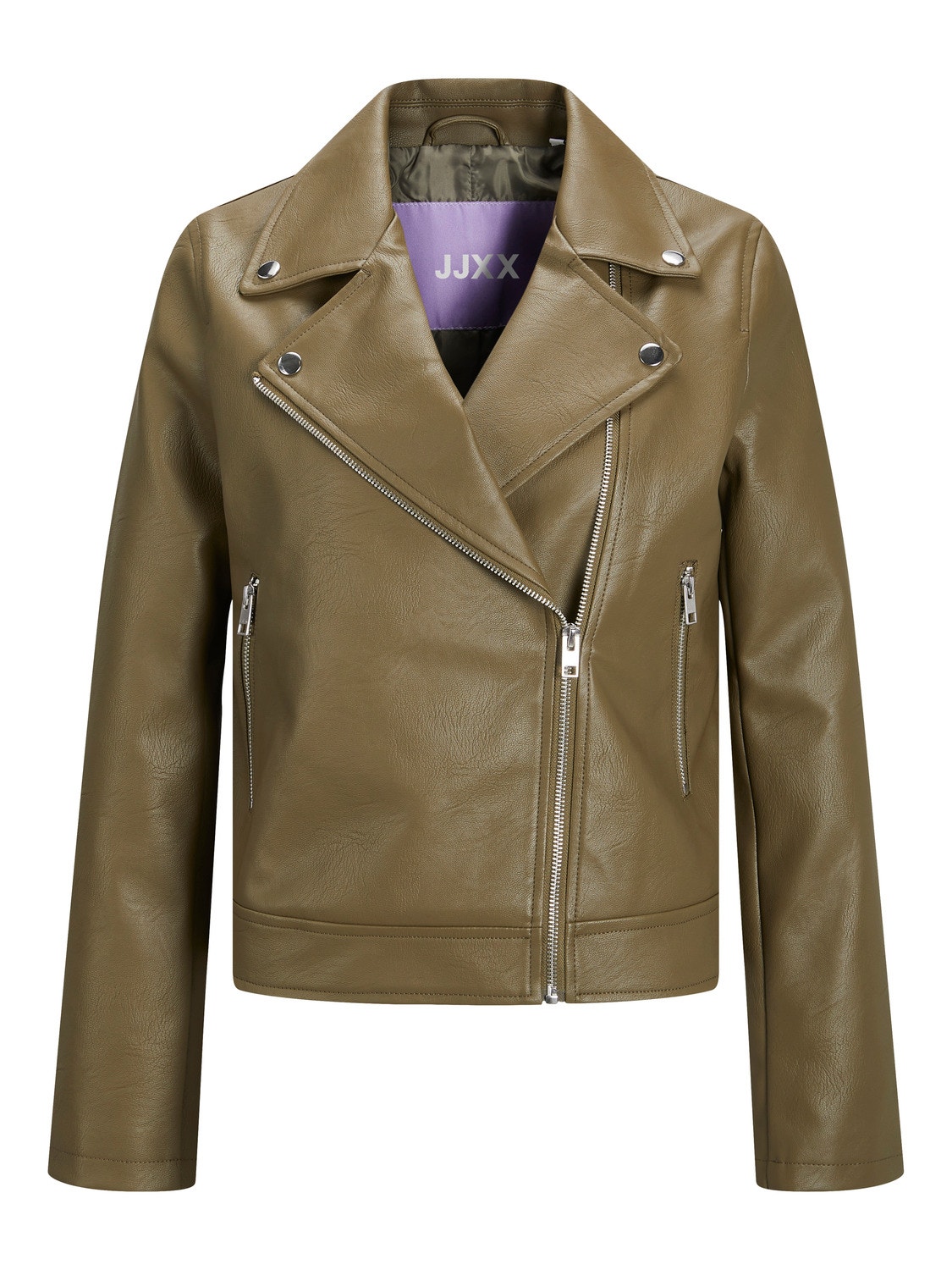 JJXX JXGAIL Faux leather jacket -Burnt Olive - 12206262