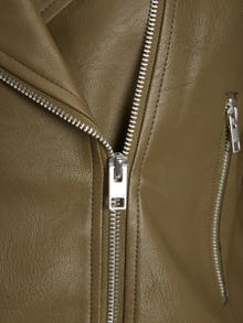 JJXX JXGAIL Leather look biker jacket -Burnt Olive - 12206262