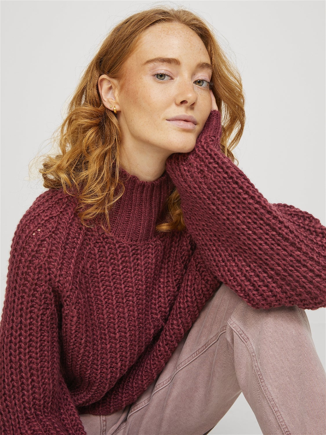 Red hot sale plain jumper