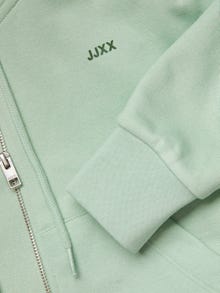 JJXX JXABBIE Hættetrøje med lynlås -Grayed Jade - 12219609