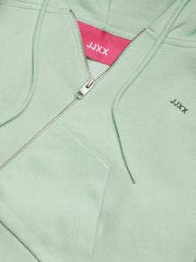 JJXX JXABBIE Užtrauktukas su gobtuvu -Grayed Jade - 12219609