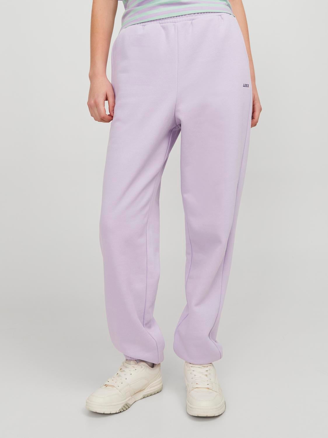 Purple and hot sale white joggers