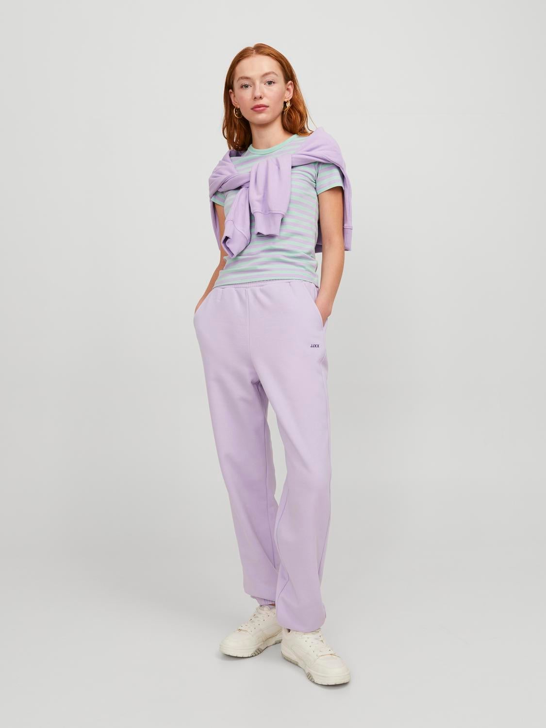 Zara lilac joggers hot sale