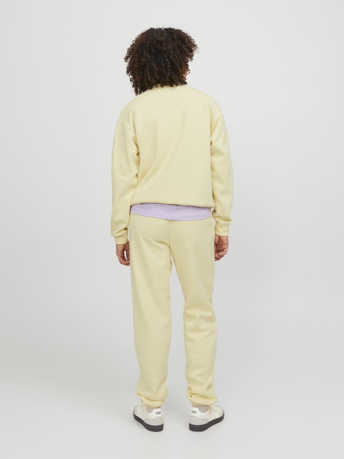 Light yellow crewneck outlet sweatshirt