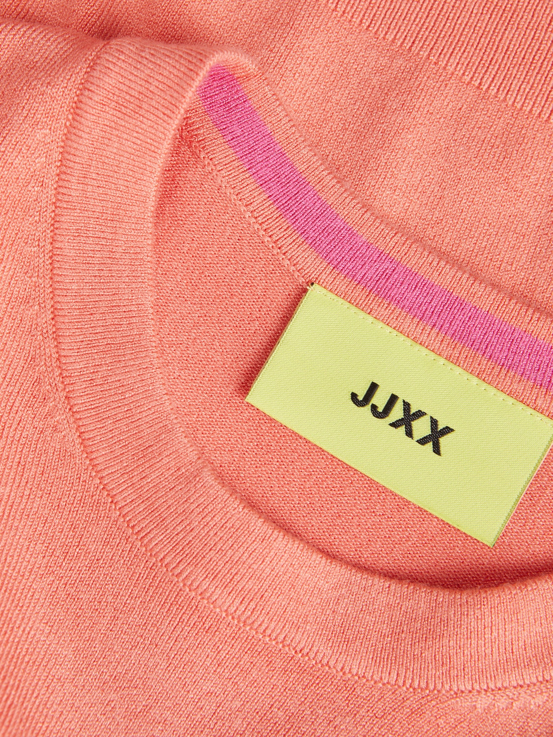 JJXX JXVALENTINA Sweter z dzianiny z okrągłym dekoltem -Peach Echo  - 12224416