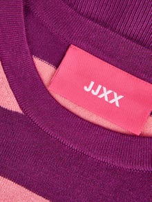 JJXX JXVALENTINA Sweter z dzianiny z okrągłym dekoltem -Dark Purple - 12224421