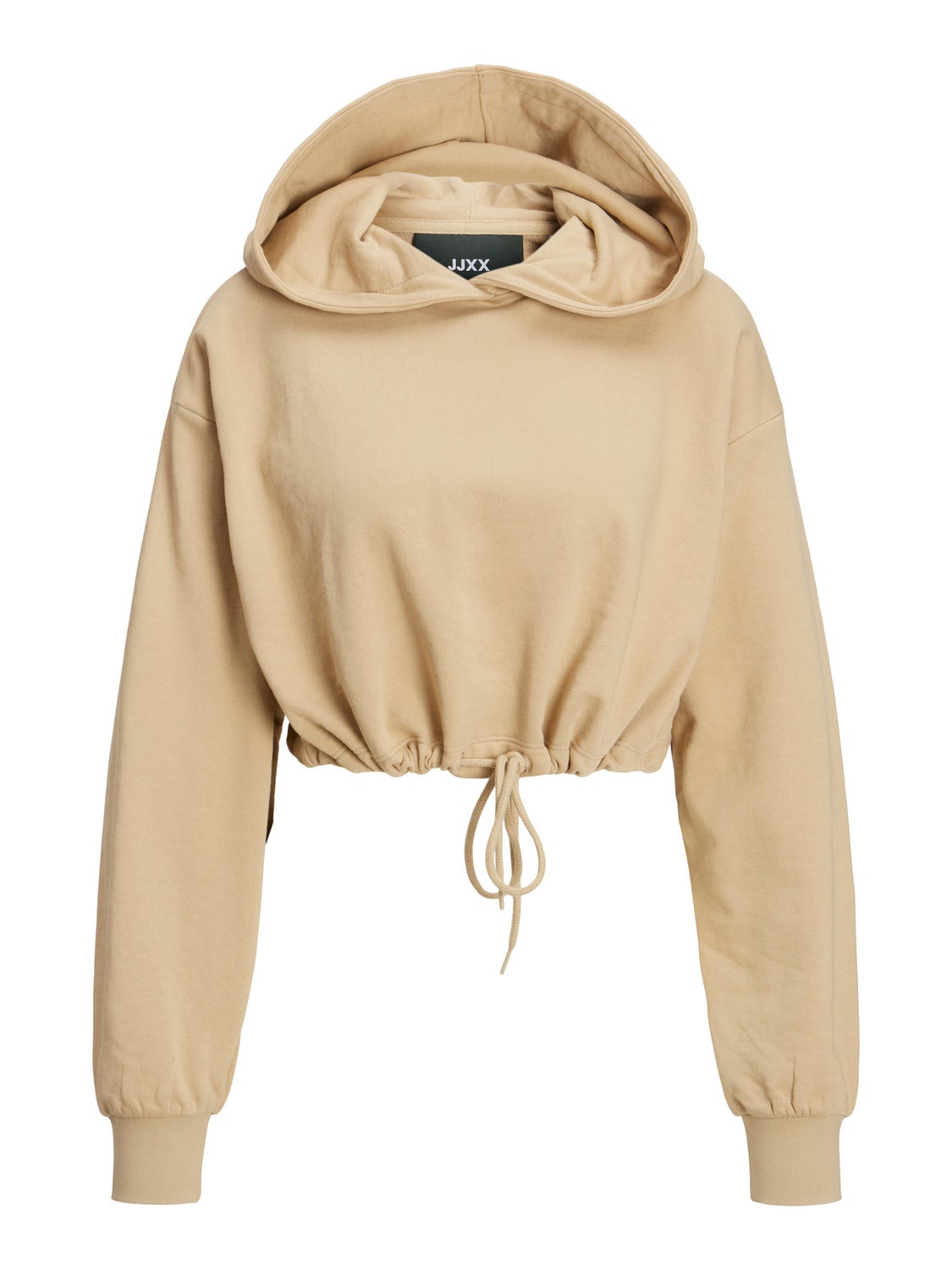 Beige hot sale cropped hoodie