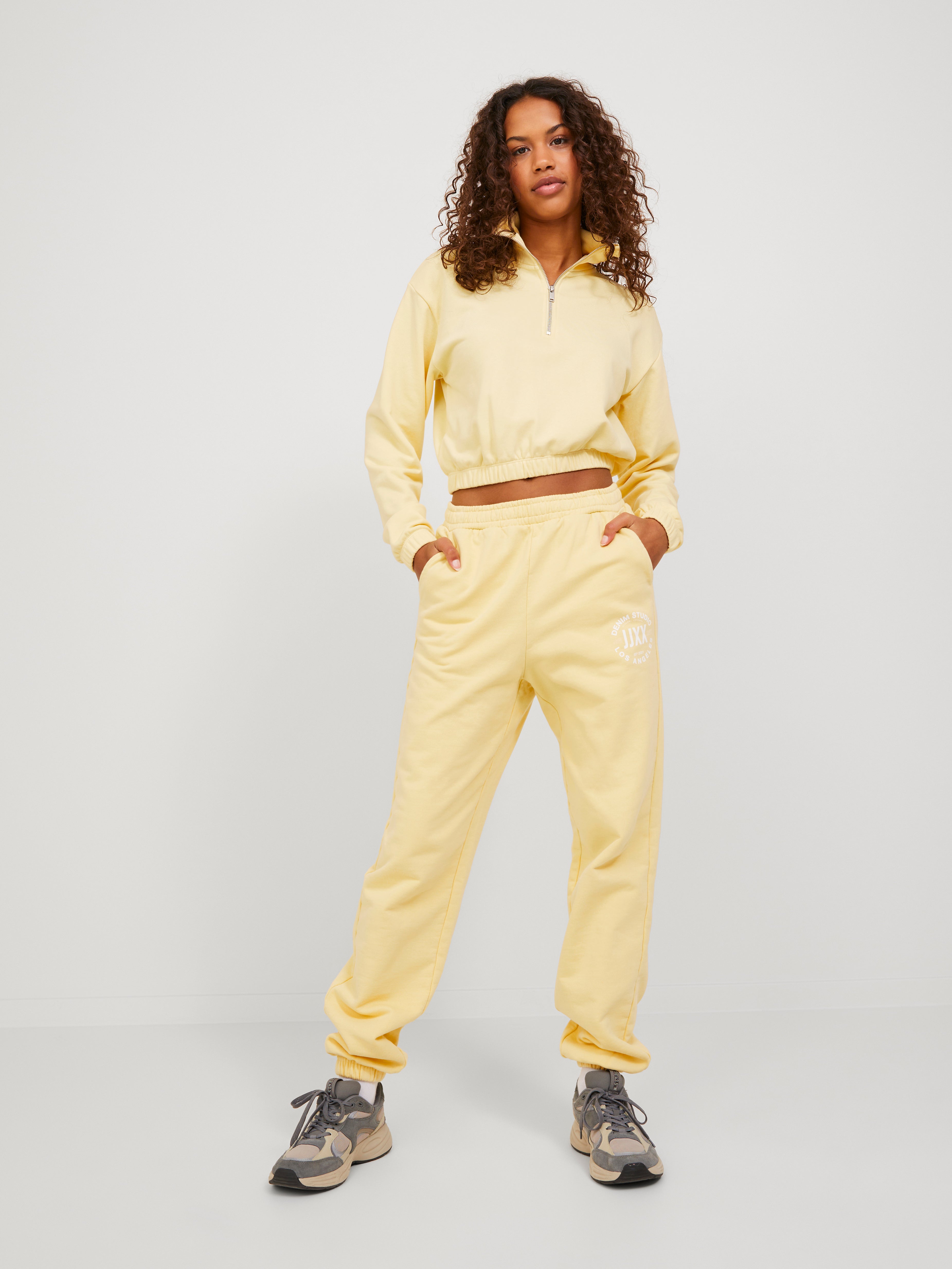 JXALFA Zip Sweatshirt | Light Yellow | JJXX® 