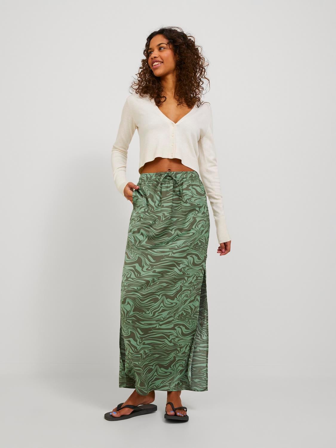 Green maxi hotsell skirt 50