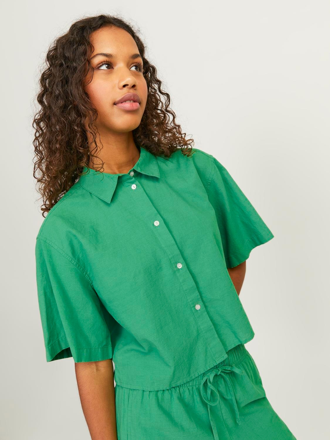 JJXX JXLULU Avslappnad skjorta -Medium Green - 12231335