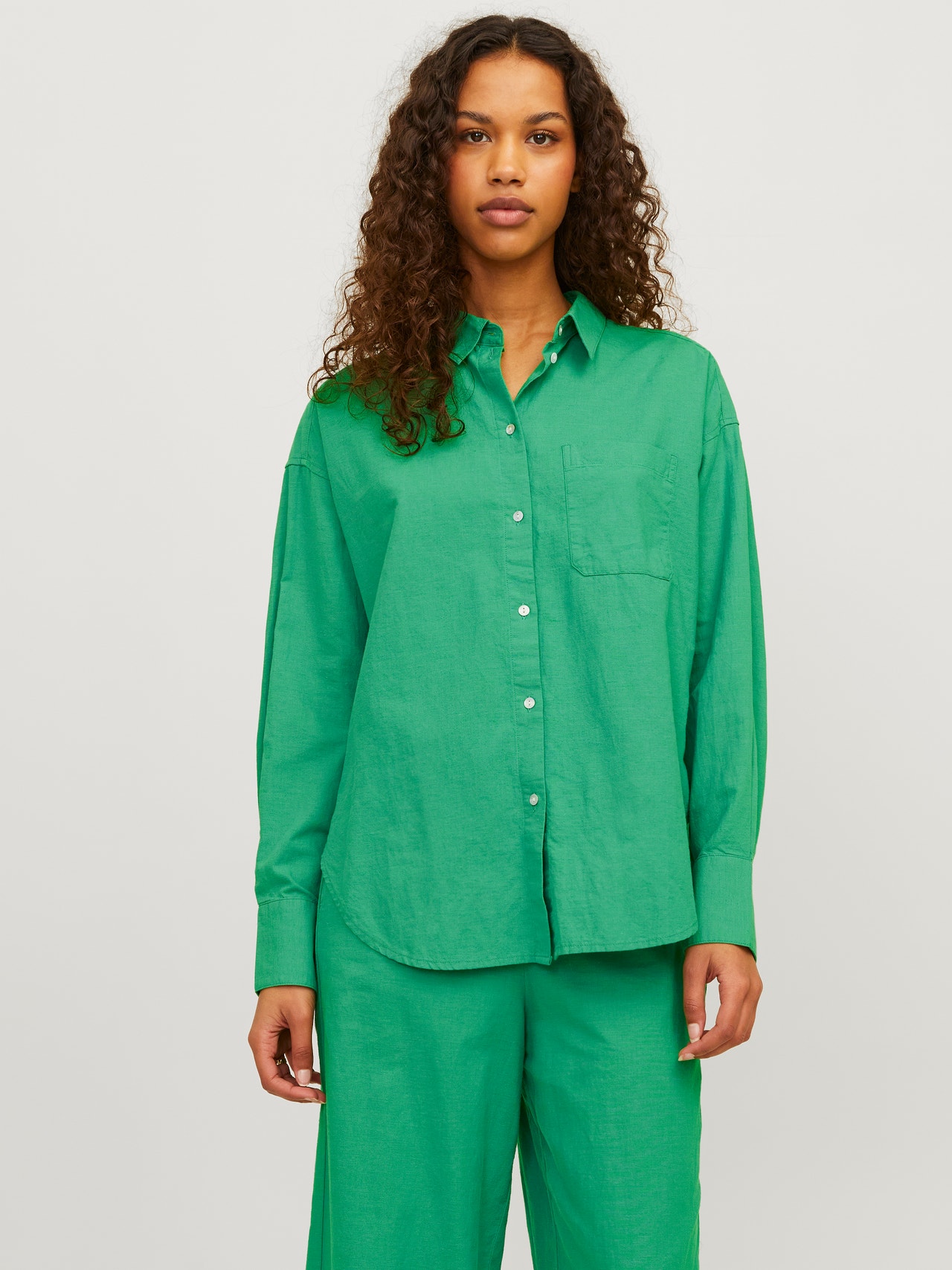 JJXX JXJAMIE Avslappnad skjorta -Medium Green - 12231340