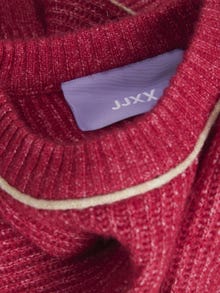 JJXX JXLEONORA Sweter z dzianiny z okrągłym dekoltem -Cerise - 12236274