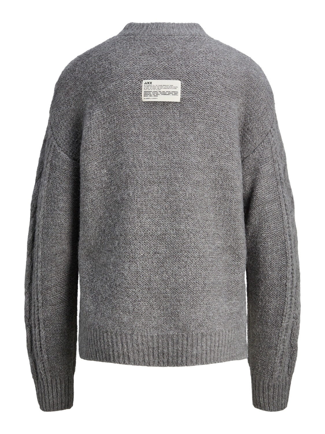 JJXX JXFRIGGA Meeskonnakaelusega džemper -Medium Grey Melange - 12240715