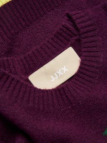 JJXX JXYORK Sweter z dzianiny z okrągłym dekoltem -Dark Purple - 12243879