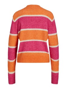 JJXX JXCHICK Sweter z dzianiny z okrągłym dekoltem -Vibrant Orange - 12246493
