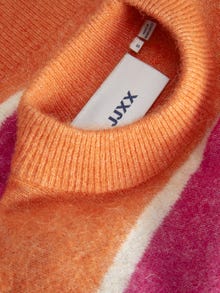 JJXX JXCHICK Sweter z dzianiny z okrągłym dekoltem -Vibrant Orange - 12246493
