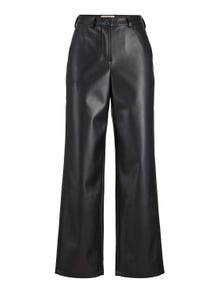 JJXX Παντελόνι Regular Fit Παντελόνι από συνθετικό δέρμα -Black - 12246641