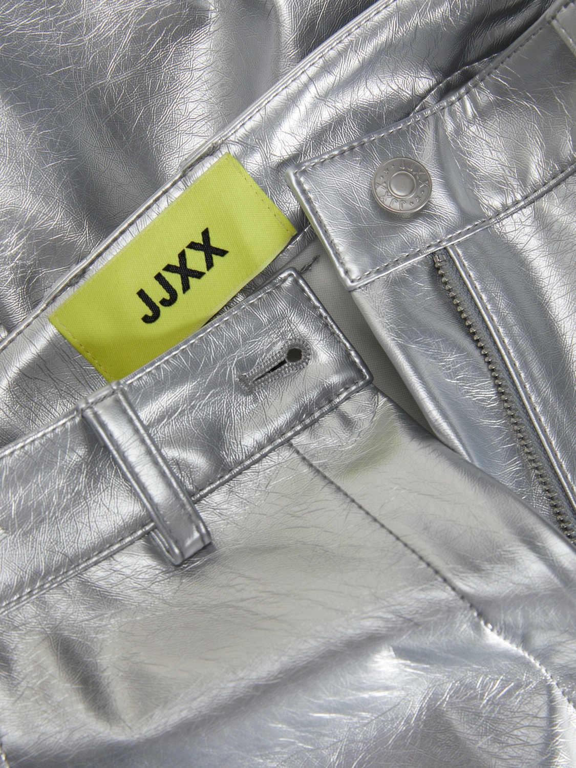 JJXX JXMARY Bukser i imiteret læder -Silver - 12246641