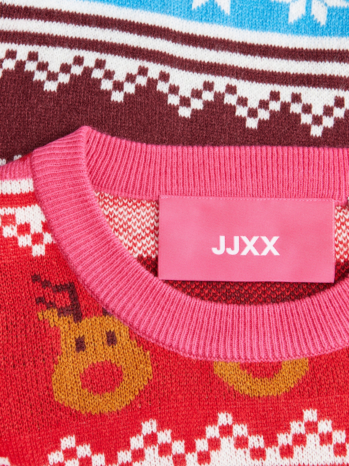 JJXX JXMAS Sweter z dzianiny z okrągłym dekoltem -Dresden Blue - 12247232