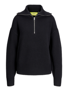 JJXX JXSIKA Neulepusero, jossa neljännesvetoketju -Black - 12247233