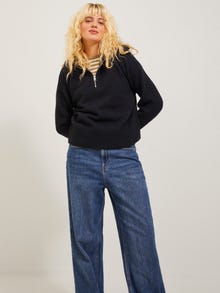 JJXX JXSIKA Neulepusero, jossa neljännesvetoketju -Black - 12247233