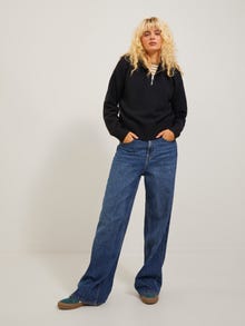 JJXX JXSIKA Neulepusero, jossa neljännesvetoketju -Black - 12247233