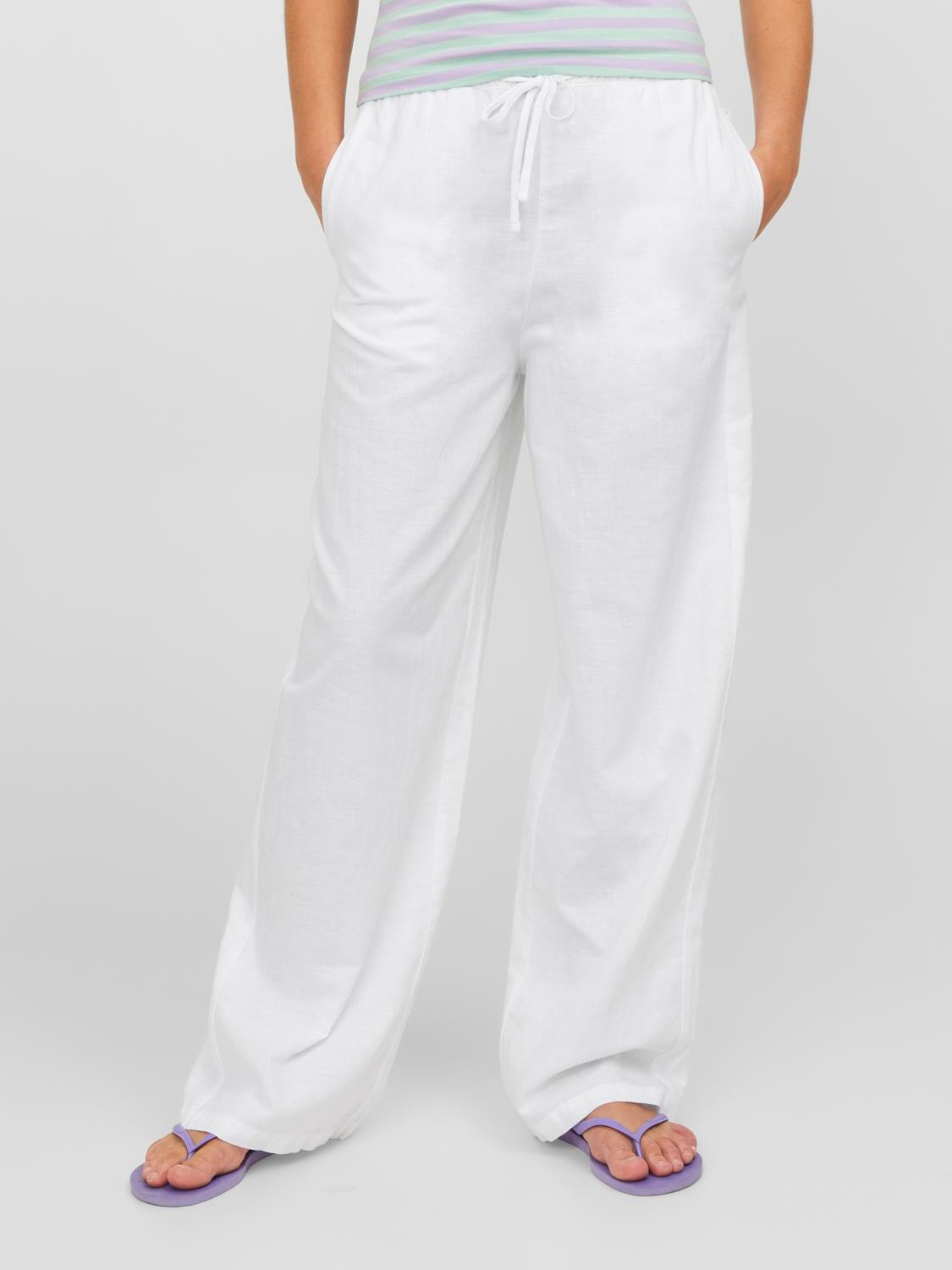 JJXX JXFLORA Klasyczne spodnie -White - 12249649