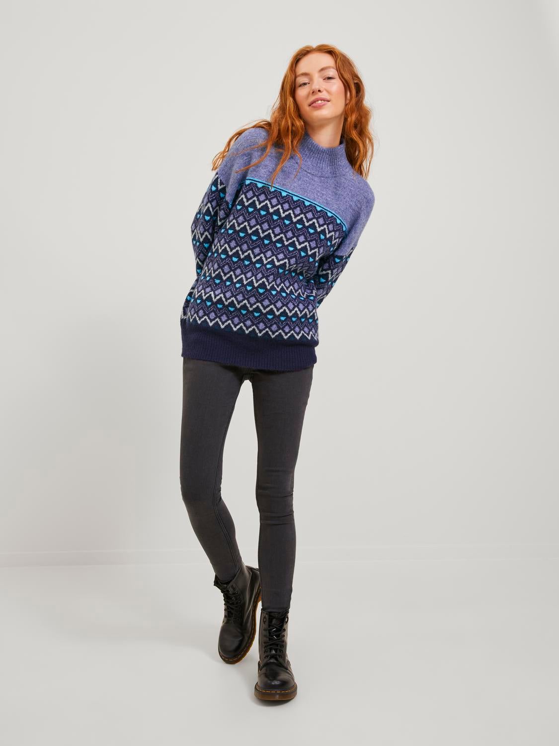 JXRUPA Strickpullover mit Rundhals