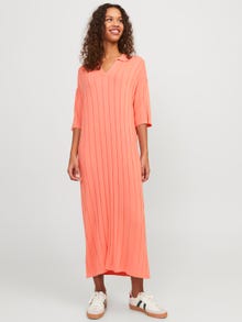 JJXX JXLOLA Knitted Dress -Burnt Coral - 12252437