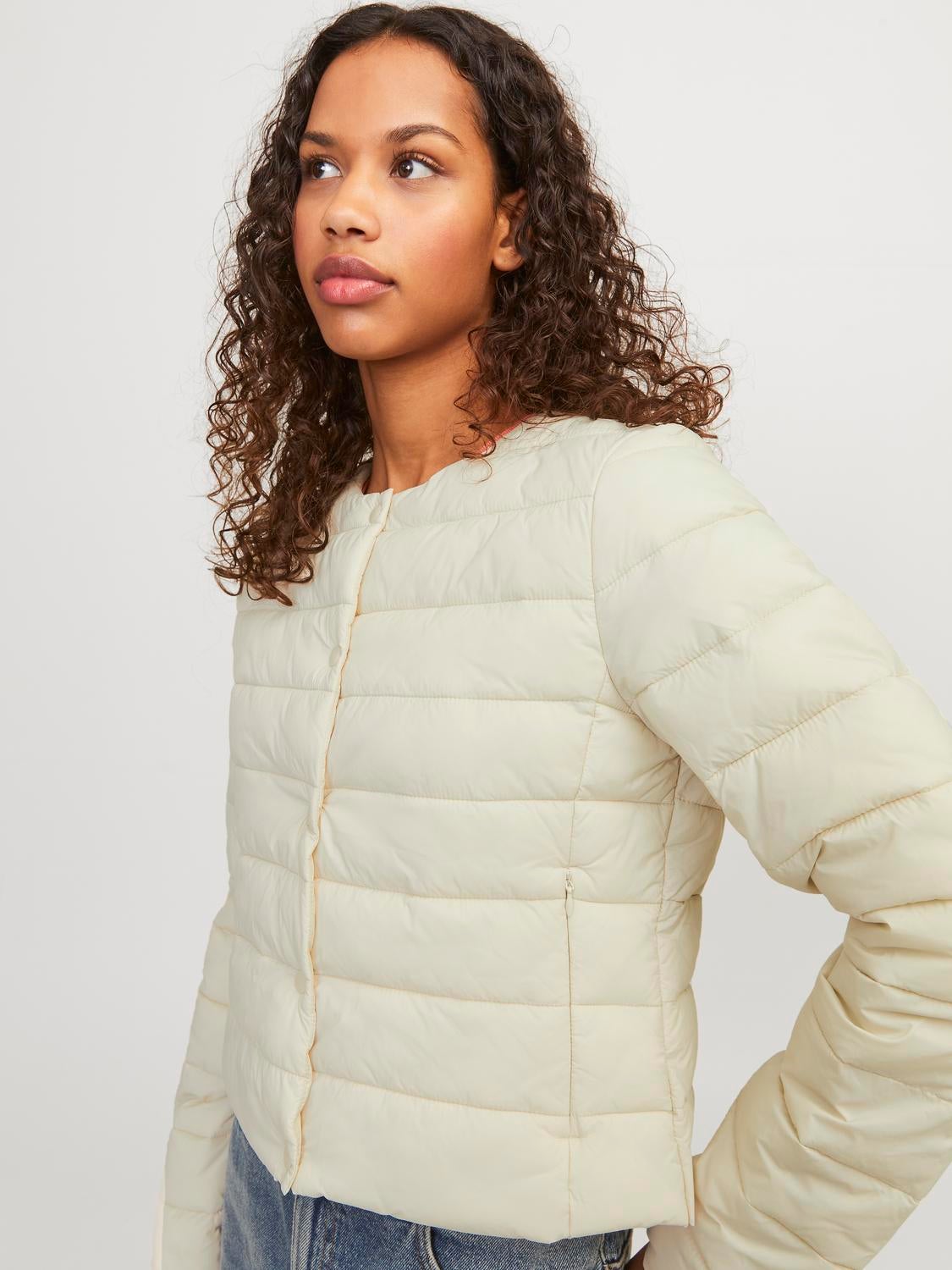 Light yellow puffer clearance jacket