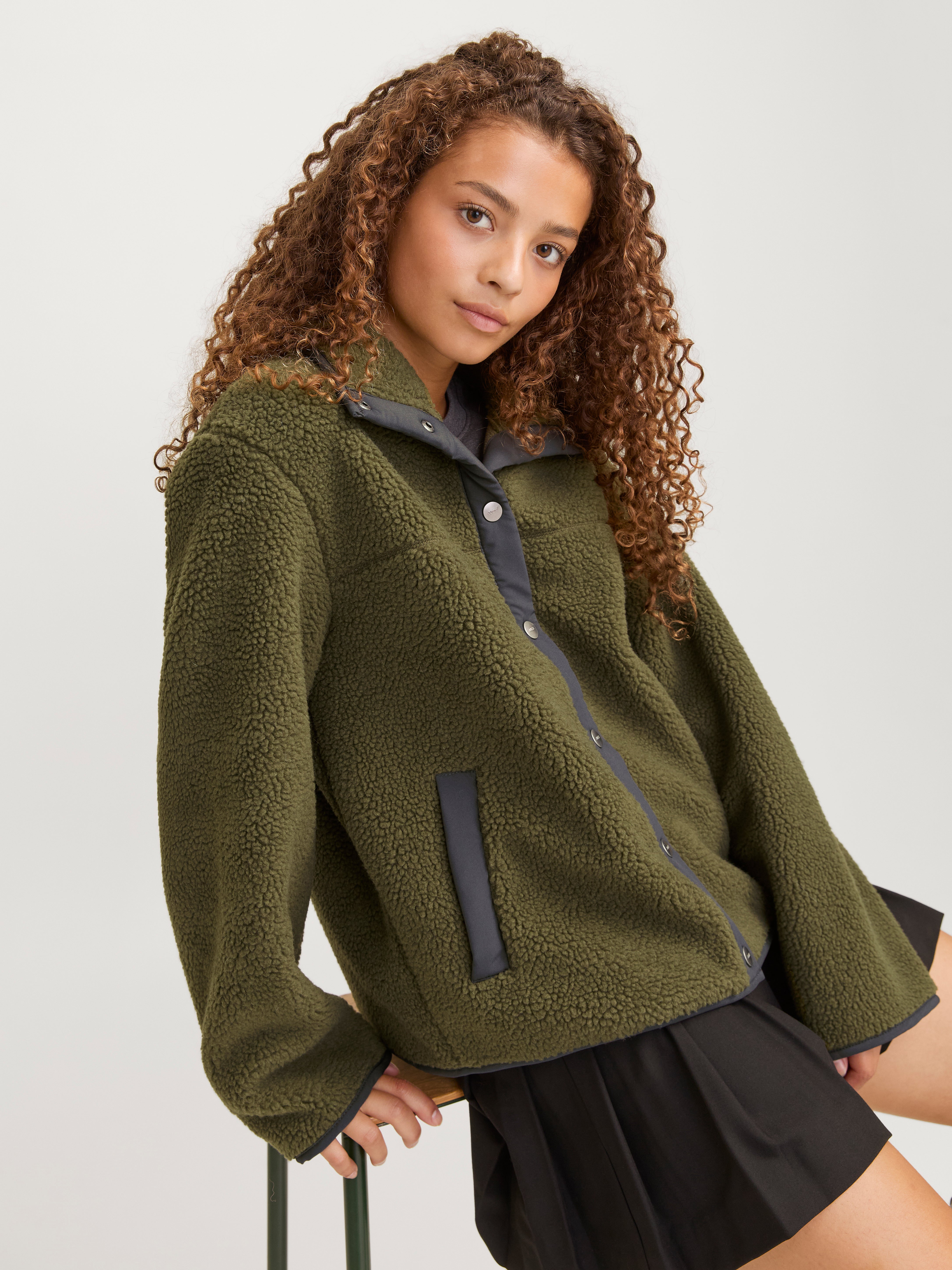 Green teddy jacket hotsell