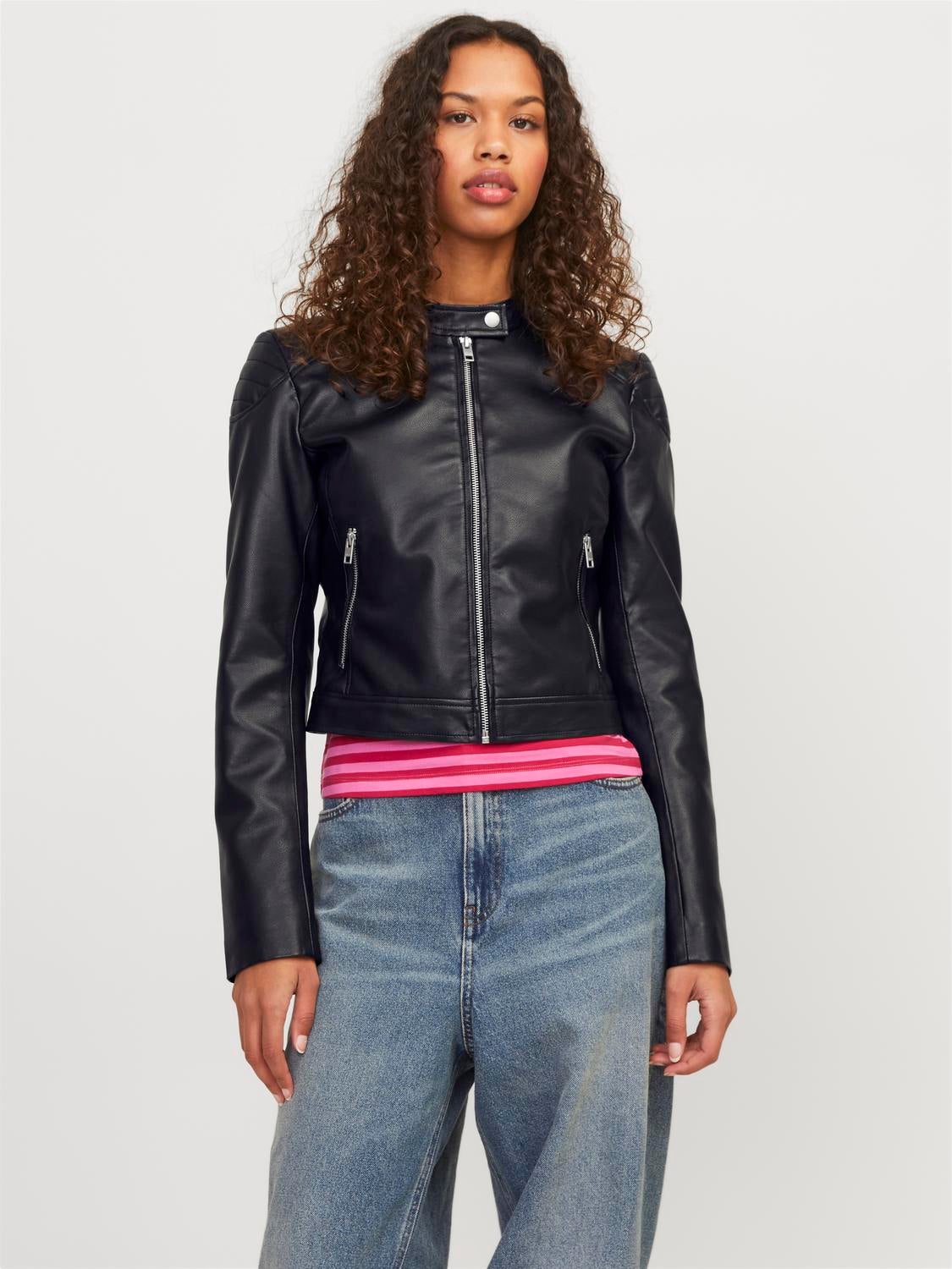 Jack and jones faux leather outlet jacket