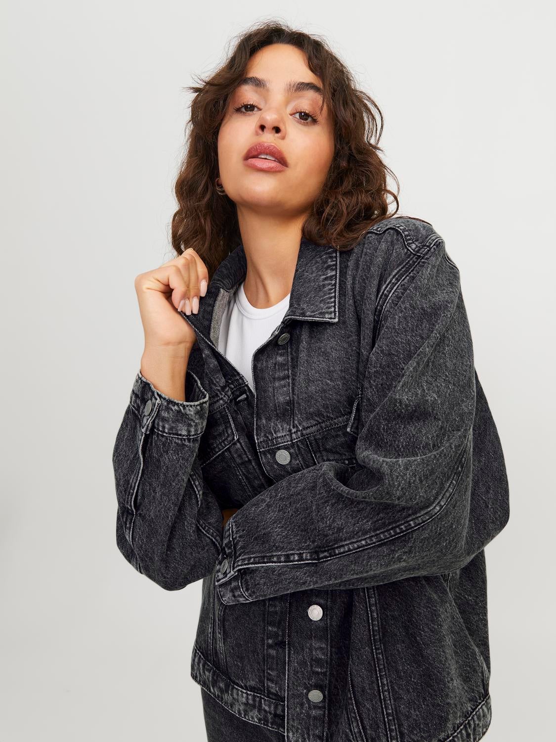 Veste en jean shops noir