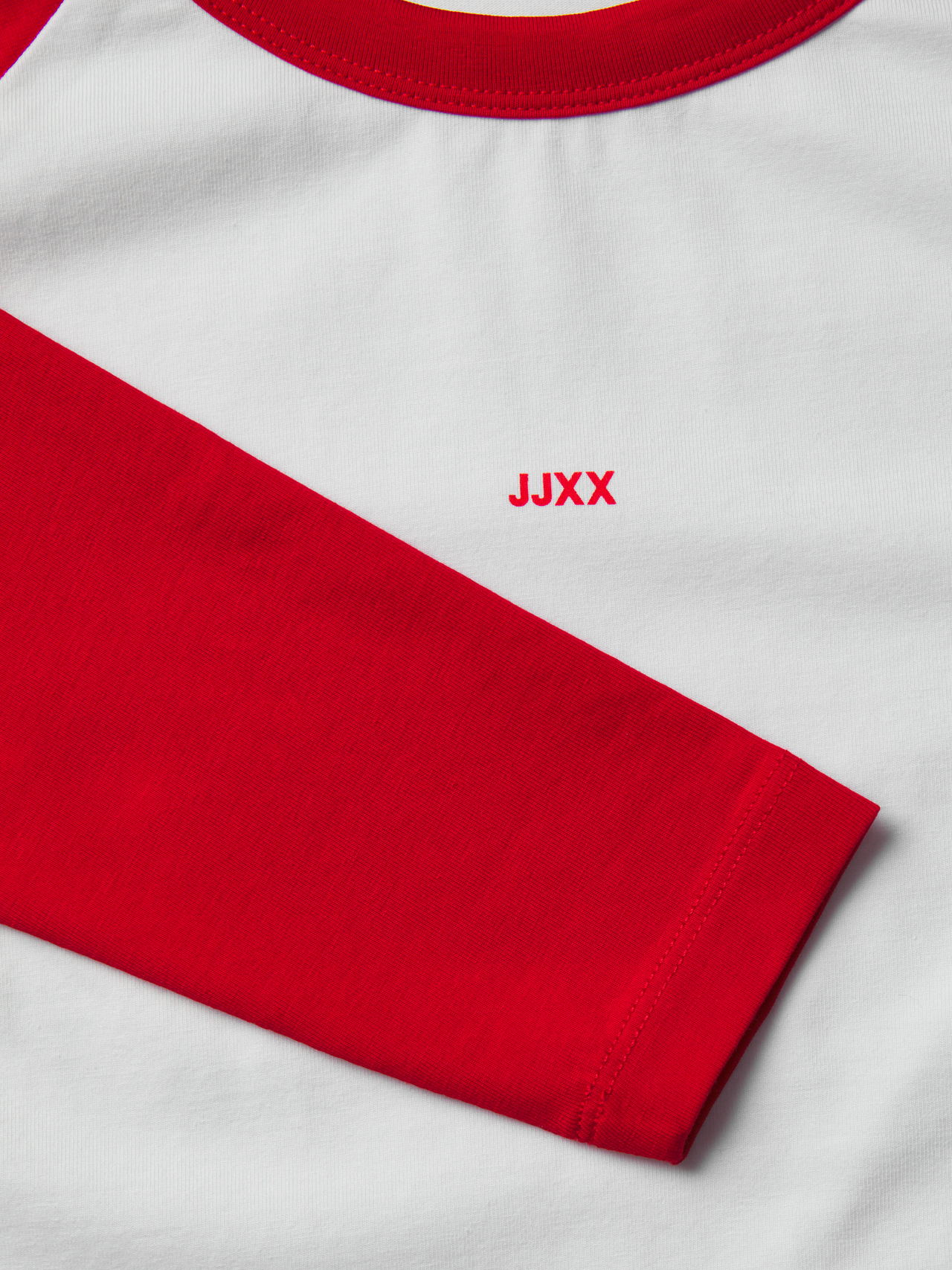 JJXX Ελαστική εφαρμογή Λαιμόκοψη O Ραγκλάν μανίκια Κοντομάνικο μπλουζάκι -Bright White - 12270398